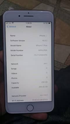 I Phone 7 Plus 256 GB Official PTA Approved