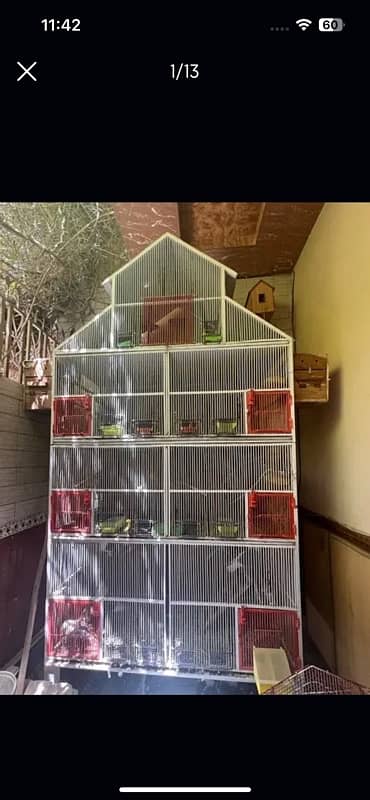 Beautiful Birds Cage |Complete Birds |6 breading box | bartan,sticks 0