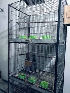 3 portion folding cage with solid frame