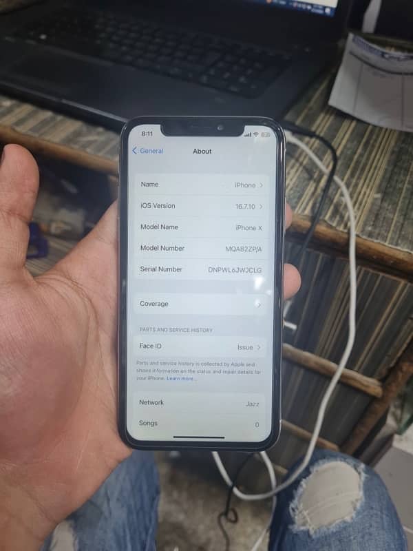 Iphone X 256Gb PTA Approved 8