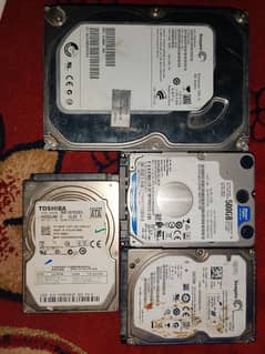 1 PC HDD 500 gb 3 laptop HDD 500gb,250gb,160gb