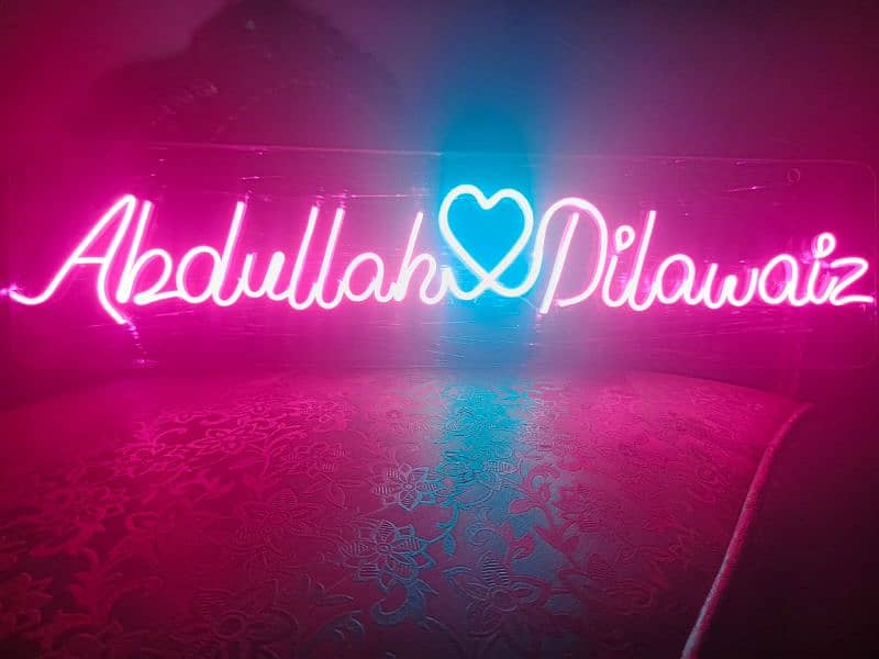 customized neon sign for home decor business 1