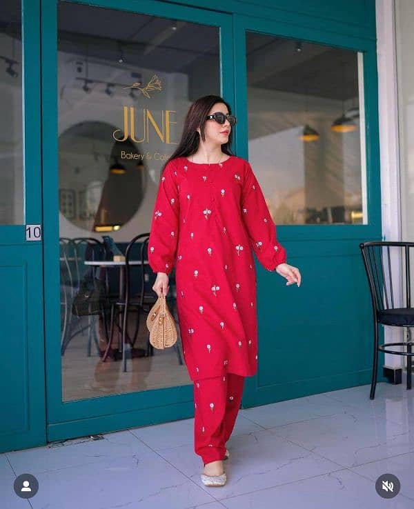 2 pc women premium stitched suit with 20 %Off 8