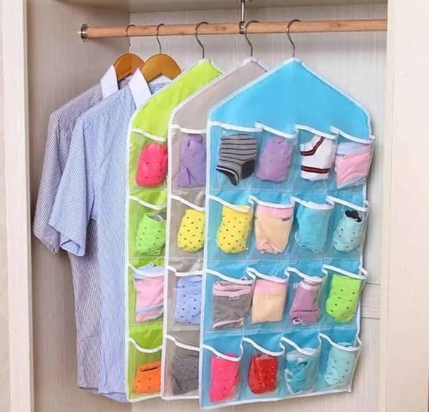 16 pocket multipurpose hanging organiser, pack of 3 0