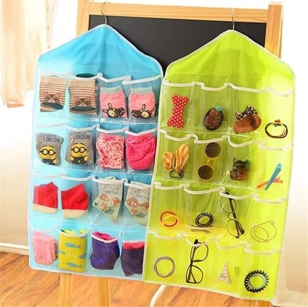 16 pocket multipurpose hanging organiser, pack of 3 1