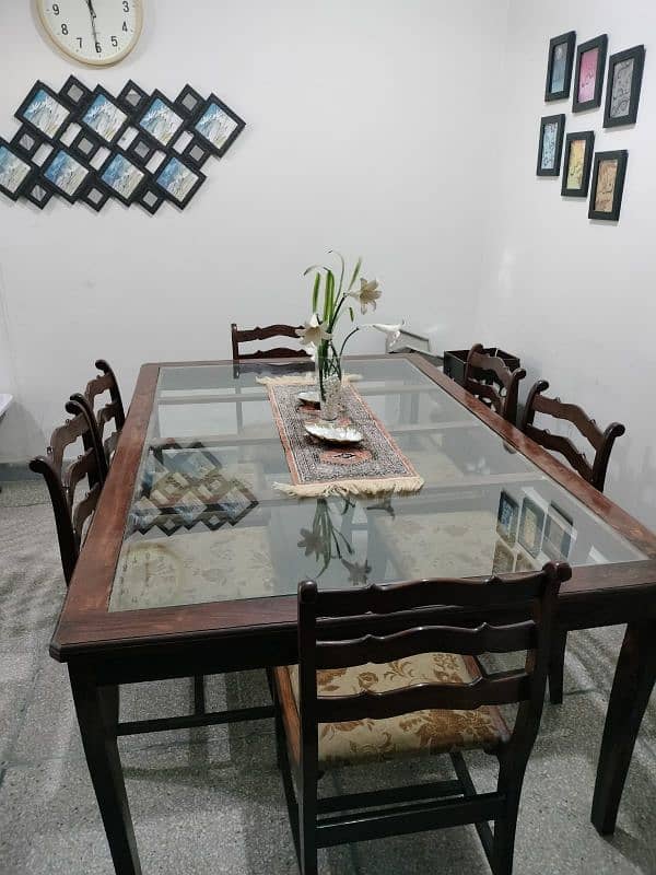 Wooden Dinning table and chairs 1