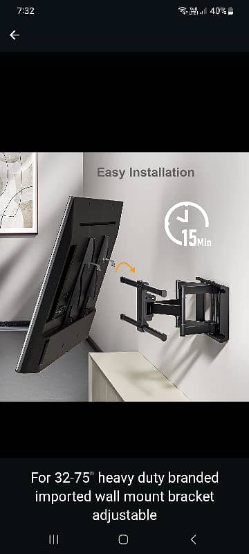 lcd led tv wall mount moving brackets 1