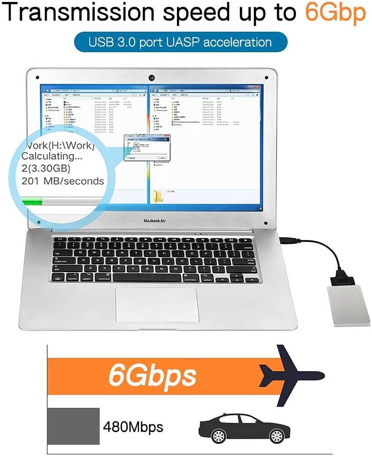 iitrust USB 3.0 to SATA Adapter Cable for 2.5" SSD HDD Drives 2