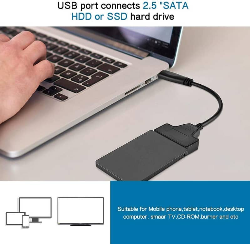 iitrust USB 3.0 to SATA Adapter Cable for 2.5" SSD HDD Drives 3