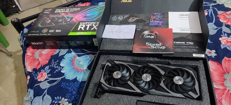 RTX 3070 TI ASUS ROG STRIX WITH BOX SEALED WITH LOW TEMPS 1