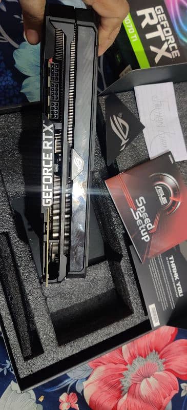 RTX 3070 TI ASUS ROG STRIX WITH BOX SEALED WITH LOW TEMPS 5