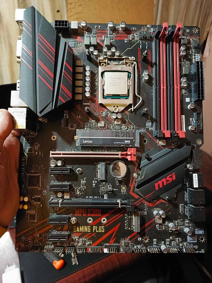 i7 9700 with box msi z390 motherboard 16GB ddr4 corsair RGB ram 3