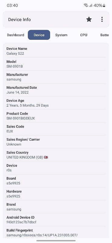 S22 8/128 Non PTA dual sim 4