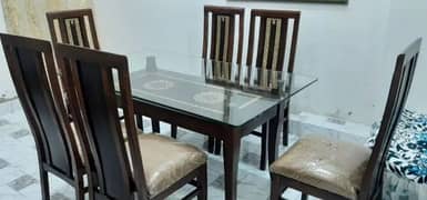 New Stylish 6 Chairs Set of Lacker Dinning Table