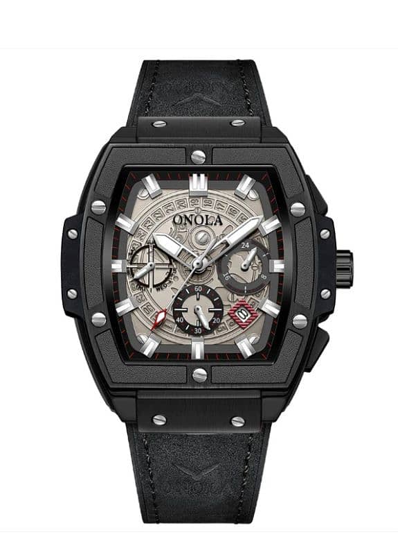 ONOLA ON6813 LX Automatic Chronograph (BLACK) Limited Edition Watch 1