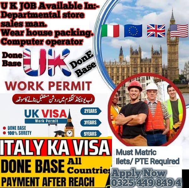 JoB In UK Different Category, Done Base Visa 0