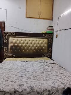 Bed Set with two side tables and Double mirror Dressing Table