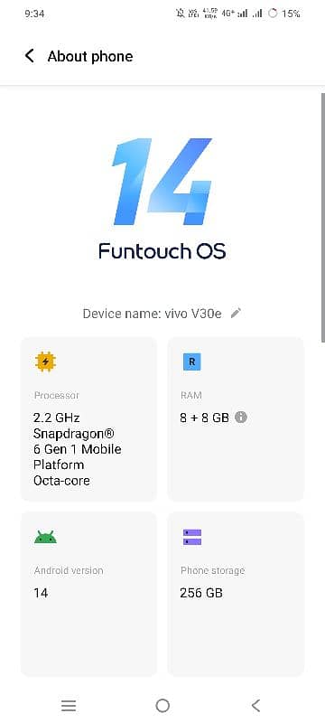 vivo v30e 8+8.256 0