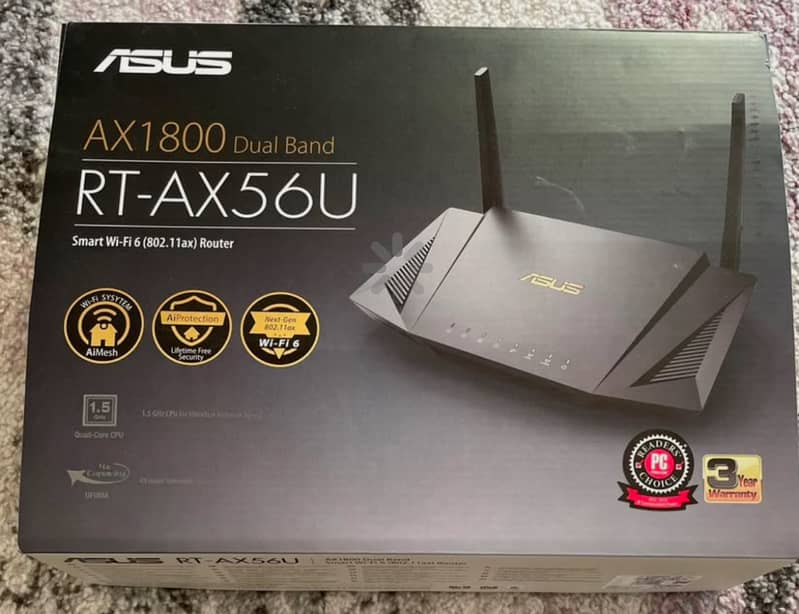 ASUS RT-AX56U, Dual Band, Black, Smart Wifi-6 0