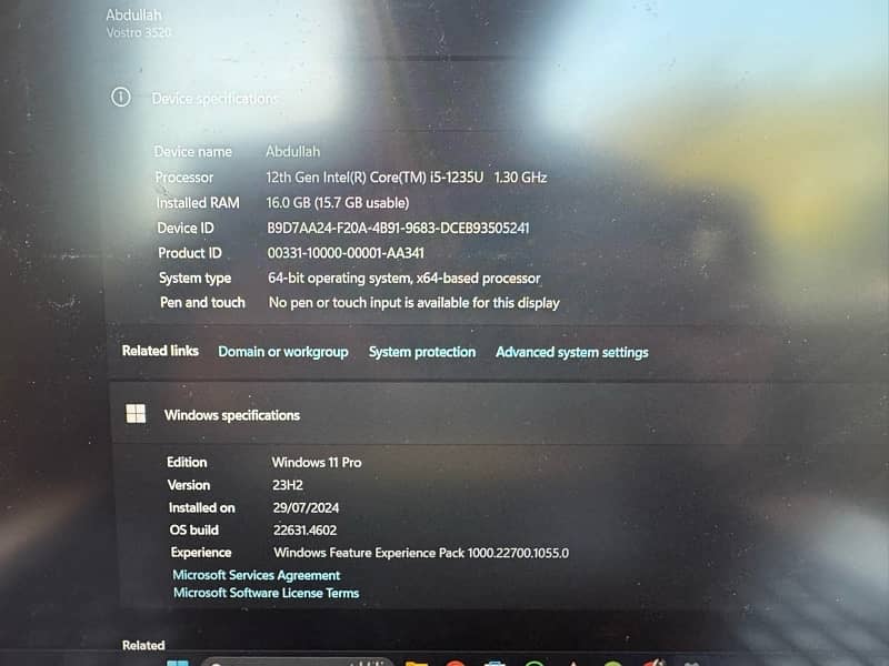 Dell Vostro 3520 I5-12th gen 5