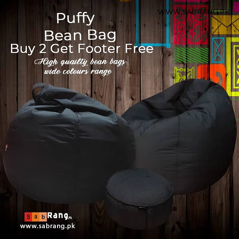 Bean bag / puffy bean bag / leather bean bag sofa cum bed / bean bags 6