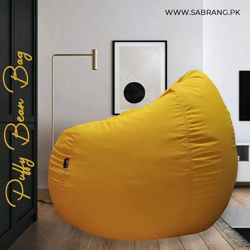 Bean bag / puffy bean bag / leather bean bag sofa cum bed / bean bags 7