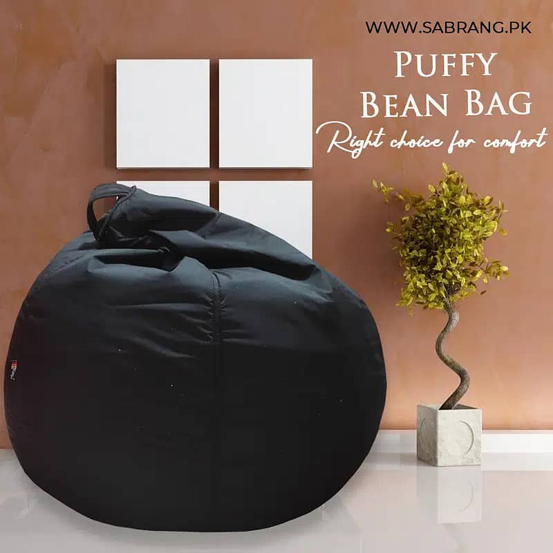 Bean bag / puffy bean bag / leather bean bag sofa cum bed / bean bags 9