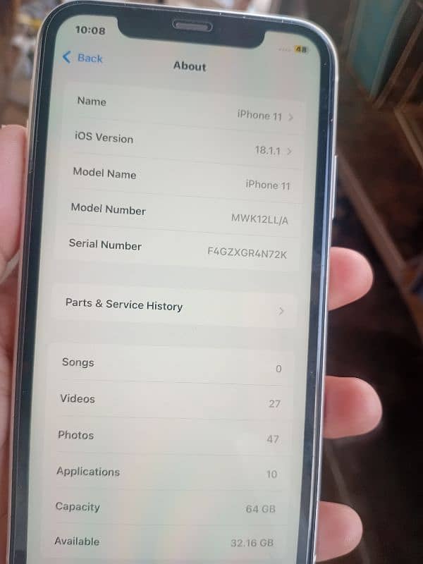 I phon 11 64 gb all okay pice 0