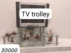 glass tv console