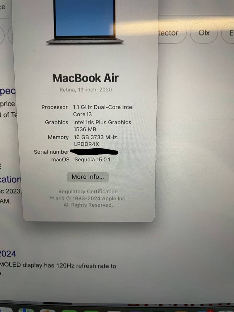 Macbook Air intel 2020 3