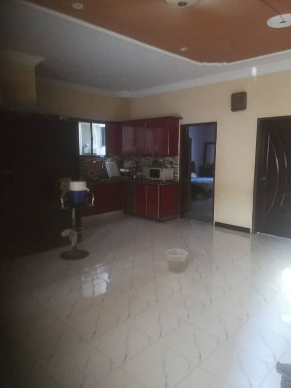 three bed dd 1st floor portion for rent in johar 0