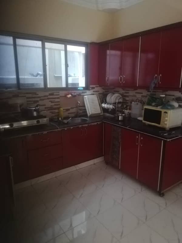 three bed dd 1st floor portion for rent in johar 1