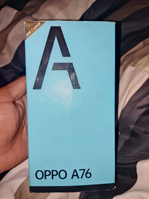 oppo a76 for sale with box charger 1