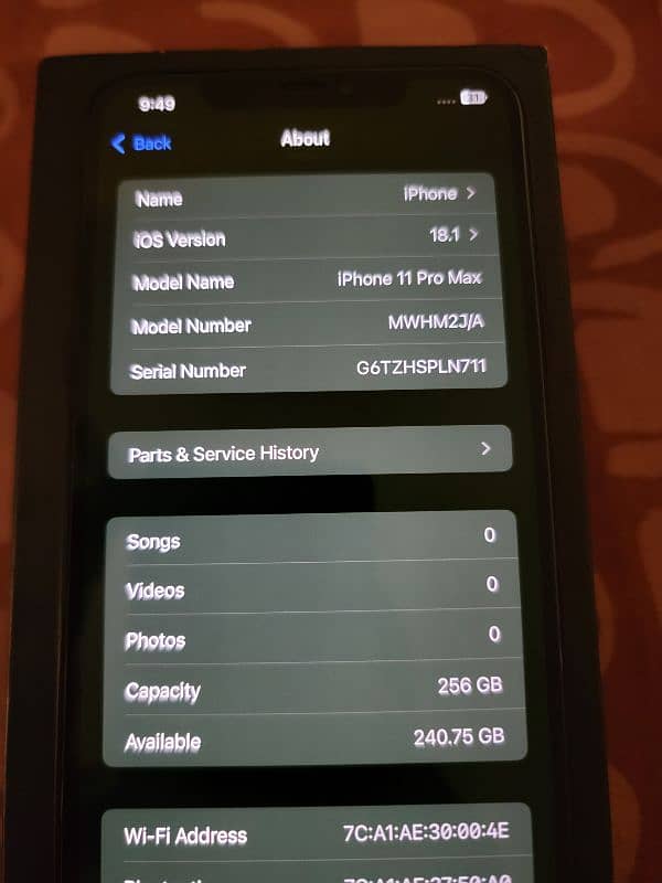 iPhone 11 pro max 256 gb pta approved 8