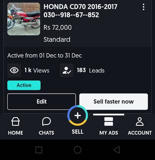 HONDA CD70 2016-2017  030--918--67--852 3