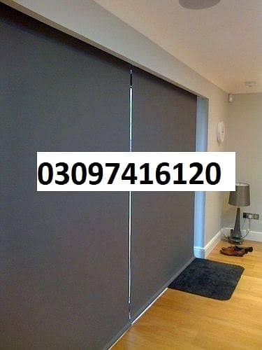 wallpaper window blinds Blackout roller blinds-wood floor-vinyl floor 19