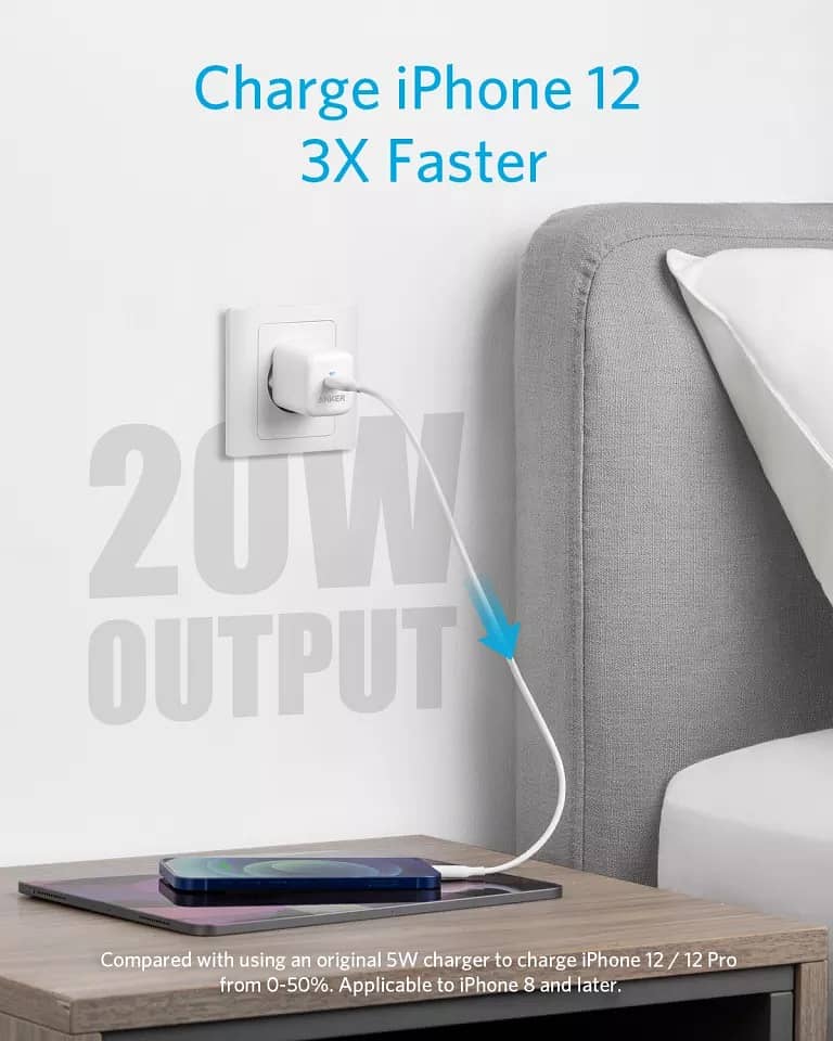 USB C Charger, Nano Charger 20W Powerport PD Durable Compact high Spe 3