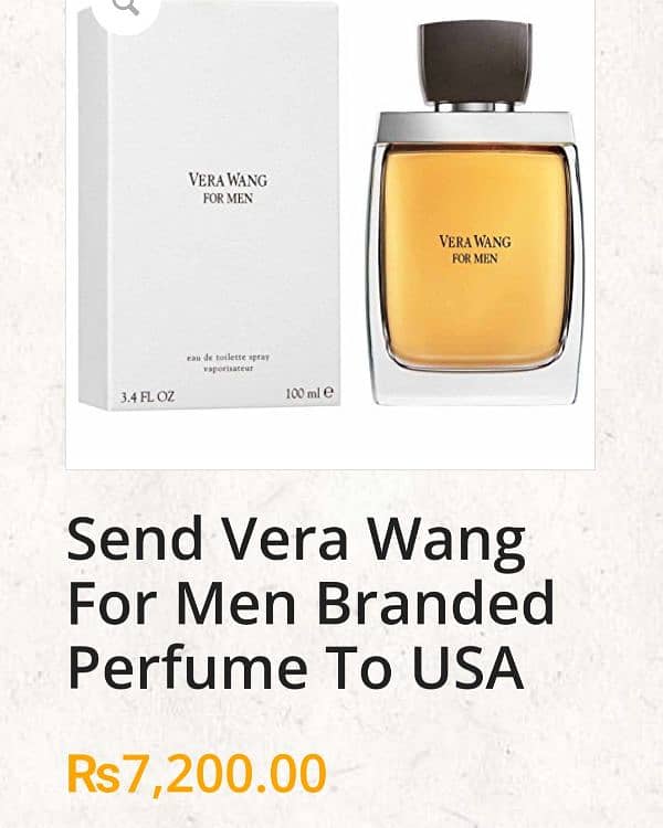 Vera Wang For Men Branded Perfume To USA. ₨7,000.100% Original 0