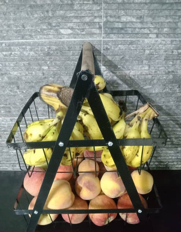 2 Layer Portable Fruit Basket For Kitchen free home delivery 1