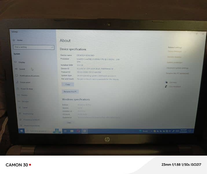 hp i3 laptop ram 12gb storage 500gb 1