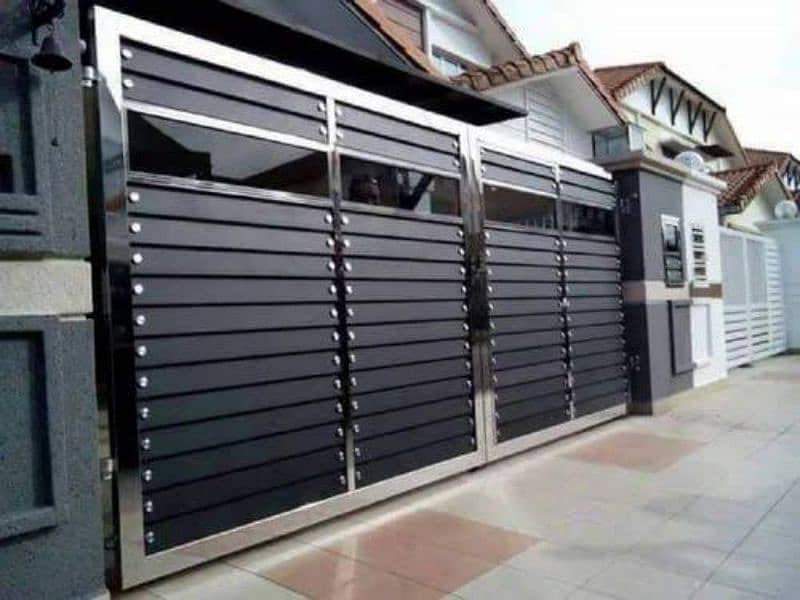 CNC gate,modern main gate,beautiful gate design,glass railing cnc, 5