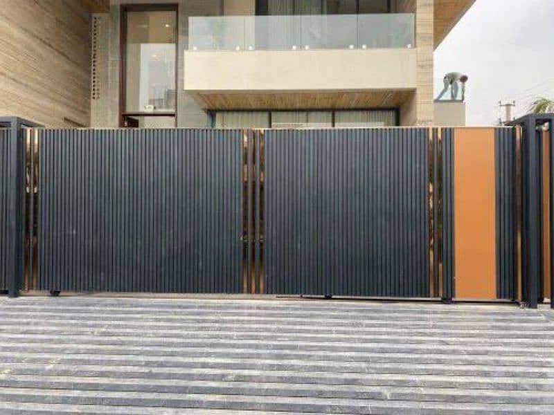 CNC gate,modern main gate,beautiful gate design,glass railing cnc, 6