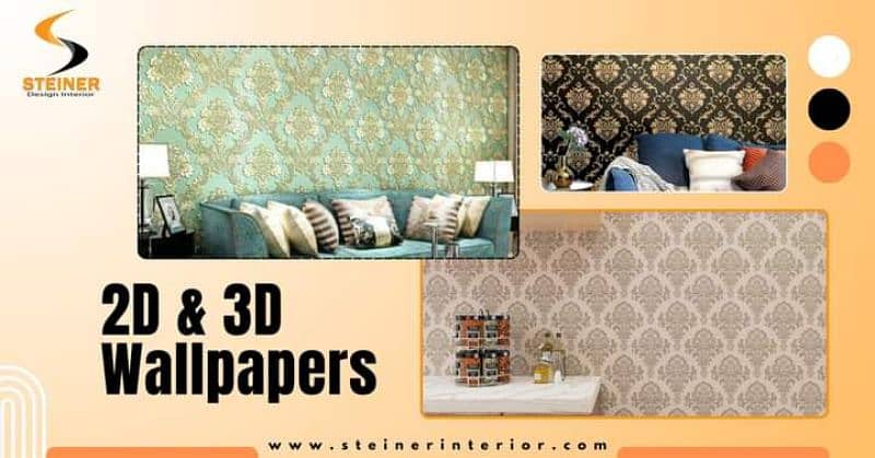 Window Blinds/ Curtains/ Wallpaper/wall panel/Wooden floor 9