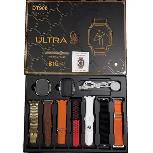 Dt900 Ultra Smart Watch With 7 Straps 1