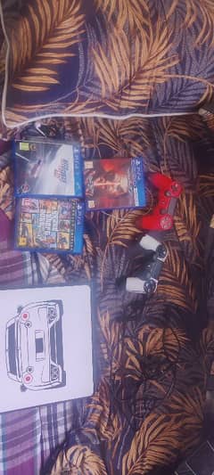 PS4 like a new condition with 3 original games teken7  GTA 5  NFS