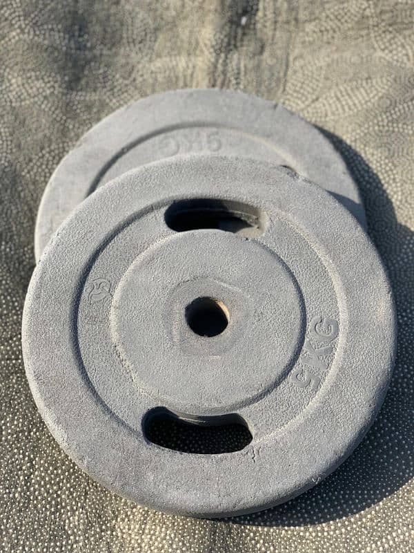 5/5KG 2'plates for gym, used only once 0