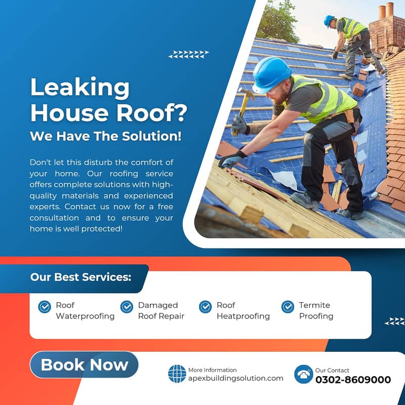 Emergency roof leak repair service - chemical coatings - Waterproofing 1