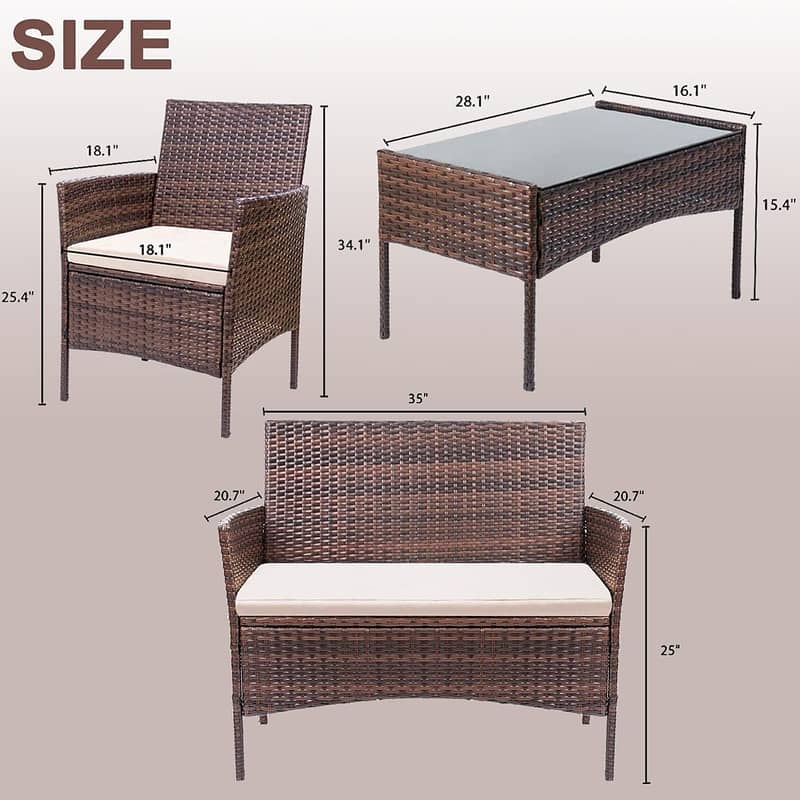 UK Set, Rattan Furniture, 2 seater , single seater Chairs outdoor 9