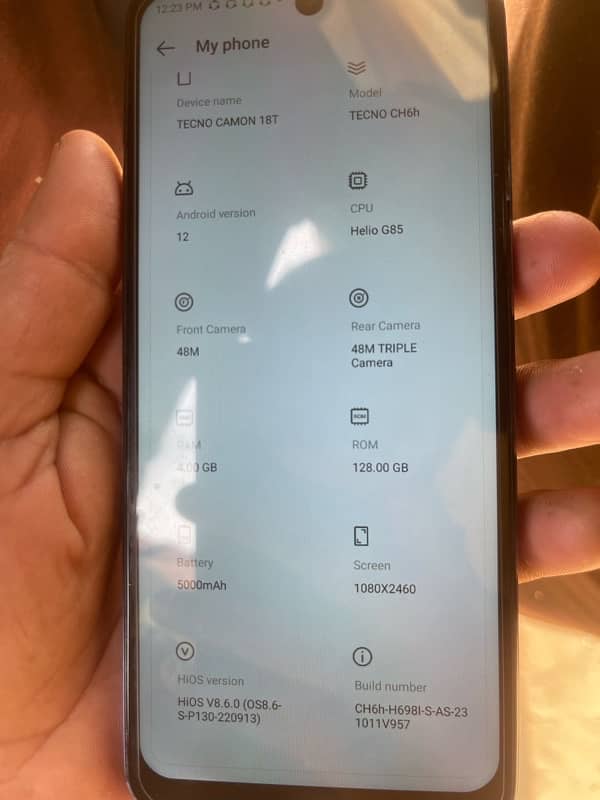 tecno camon 18t(4ram)(128gb) battery out class baki all oky 4