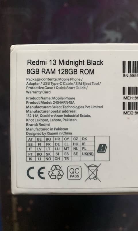 Xiaomi Redmi 13 box opened 12